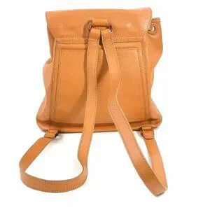 Auth CHANEL CC Logo Backpack Brown Leather Authentic CHANEL CC Suede Backpack Brown Leather #36634258  main image 4